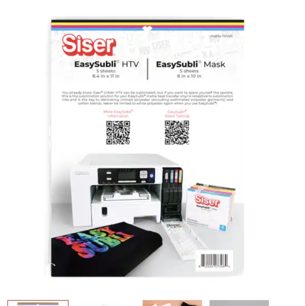 Sublimation paper and mask